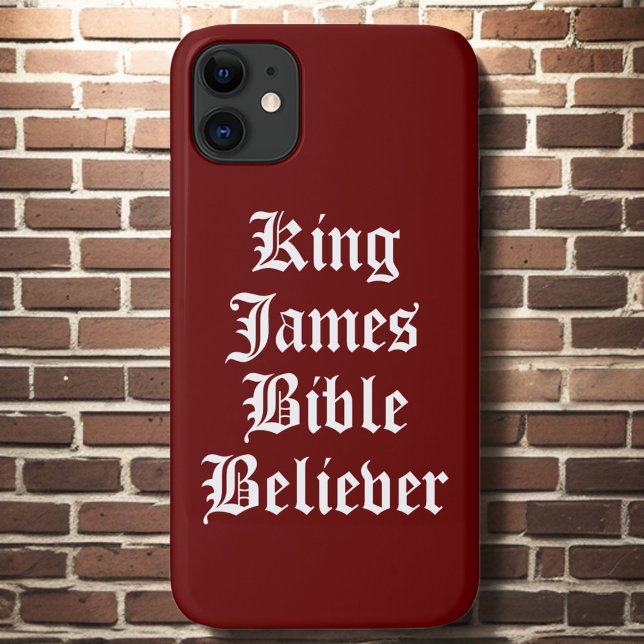 Capa Para iPhone 11 Red Christian Faith King James Bíblia Trust (Criador carregado)