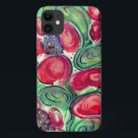 Capa Para iPhone 11 Red Flowers Fantasy<br><div class="desc">Uma impressão de arte original em aquarela e tinta por mim,  Alexandra Cook aka Linandara</div>