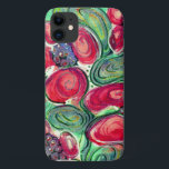 Capa Para iPhone 11 Red Flowers Fantasy<br><div class="desc">Uma impressão de arte original em aquarela e tinta por mim, Alexandra Cook aka Linandara</div>