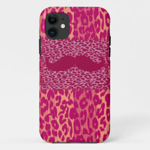 Capa Para iPhone 11 Red Mustache e Leopardo Print
