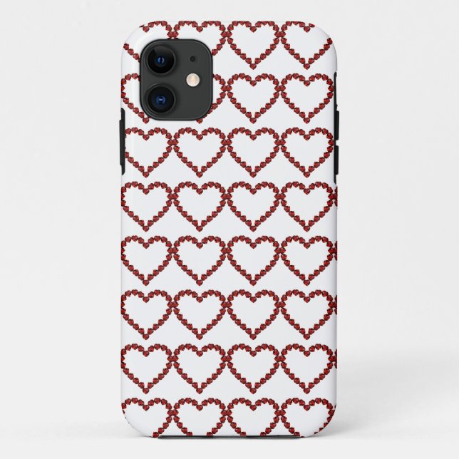 Capa Para iPhone 11 Red Ruby Gemstone Heart (Verso)