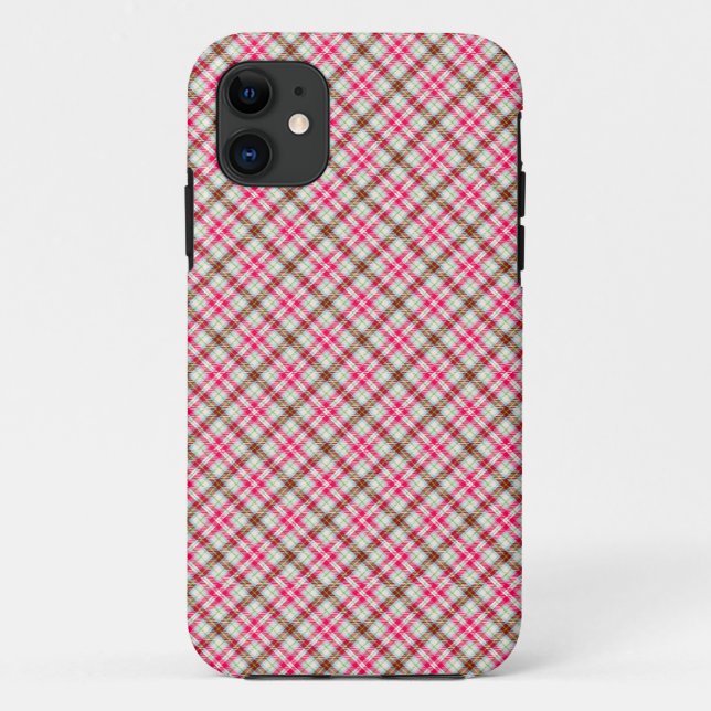 Capa Para iPhone 11 Red Tartan (Verso)
