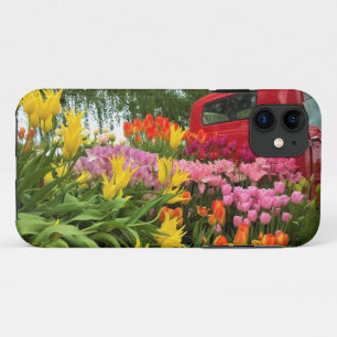 Capa Para iPhone 11 Red Truck com Tulips, Oregon
