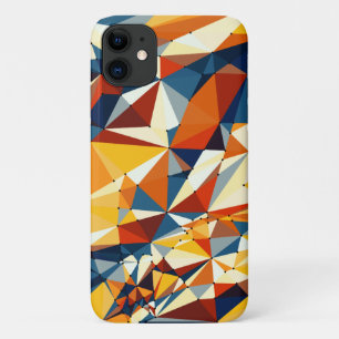 Capa Para iPhone 11 Rede de triângulos multicoloridos