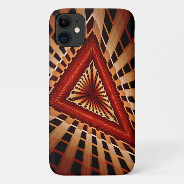 Capa Para iPhone 11 Rede Moderna de Fantasia 3D com Design Gráfico Fra (Verso)