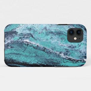 Capa Para iPhone 11 Redemoinho Preto Verde