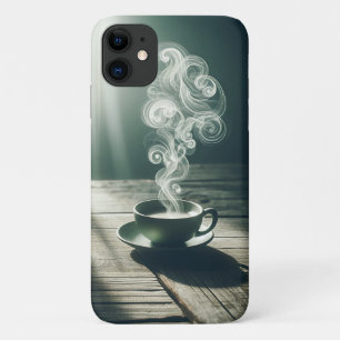 Capa Para iPhone 11 Redemoinhos de Vapor de Café Artístico - Estética 