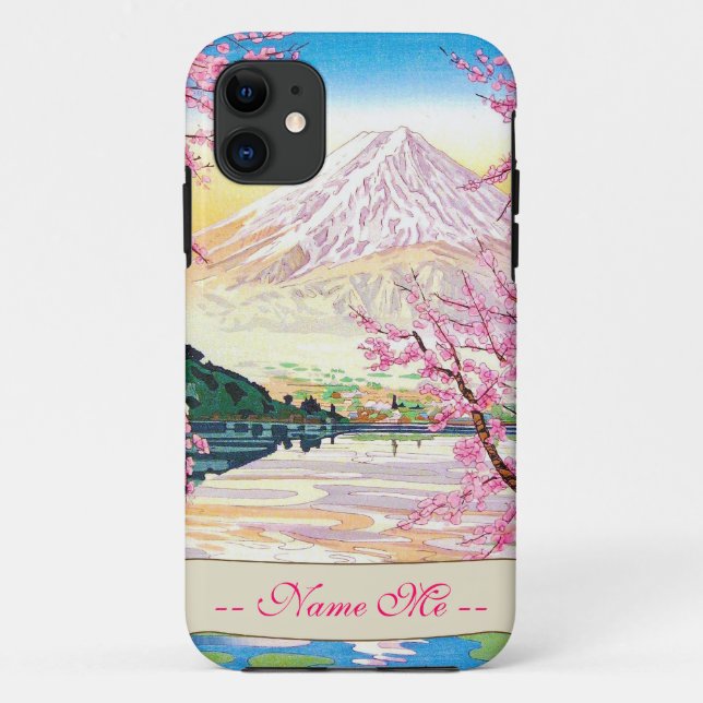 Capa Para iPhone 11 Refrigere a árvore de cereja oriental do primavera (Verso)