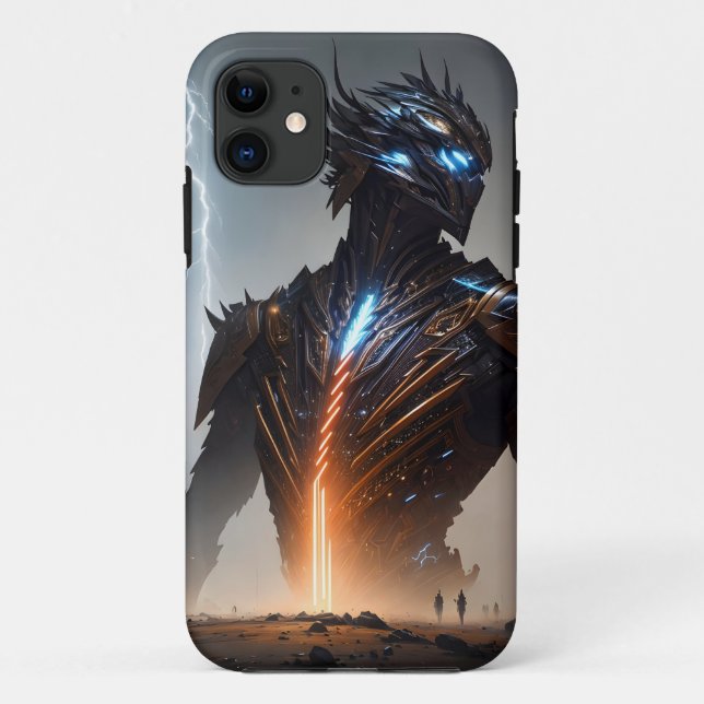 Capa Para iPhone 11 Relâmpago Cyborg Warrior (Verso)