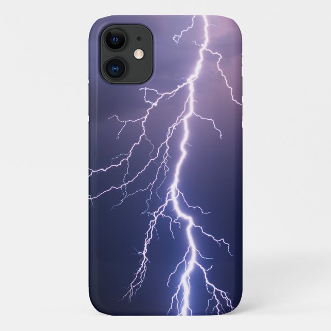 Capa Para iPhone 11 relâmpago no céu tempestuoso (Verso)