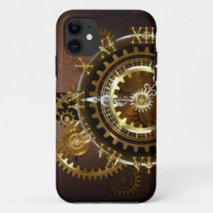 Capa Para iPhone 11 Relógio a vapor com engrenagens antigas