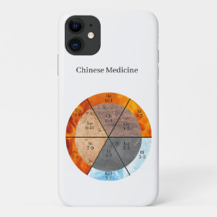 Capa Para iPhone 11 Relógio de Meridiano dos Cinco Elementos da MTC