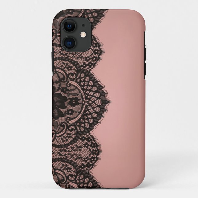 Capa Para iPhone 11 renda preta (Verso)