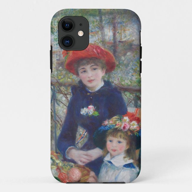 Capa Para iPhone 11 Renoir Duas Irmãs Varanda Impressionismo Francês  (Verso)