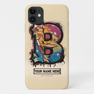 Capa Para iPhone 11 Rep. Seu Nome: Carta de Grafite Personalizável "B"