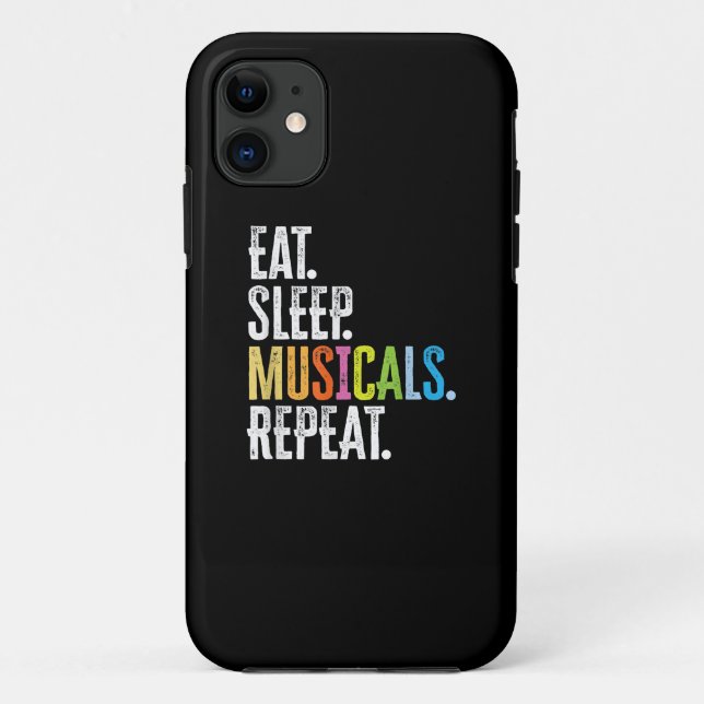 Capa Para iPhone 11 Repetição de Músicos do Sono (Verso)