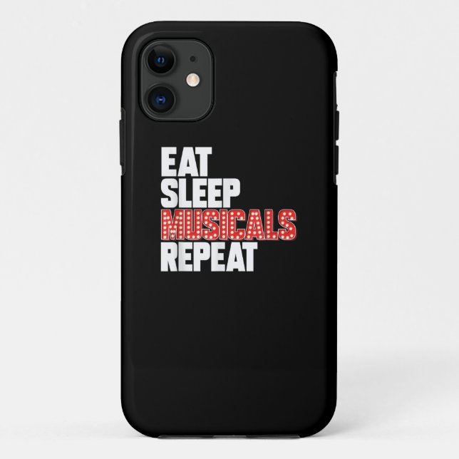 Capa Para iPhone 11 Repetição de Músicos do Sono (Verso)
