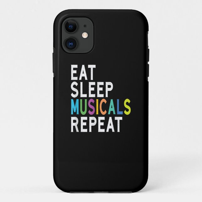 Capa Para iPhone 11 Repetição de Músicos do Sono (Verso)