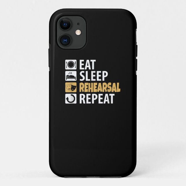 Capa Para iPhone 11 Repetição do ensaio de sono - Atuação de aspas de  (Verso)