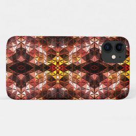 Capa Para iPhone 11 Repetido de triângulo vermelho que gera formas est