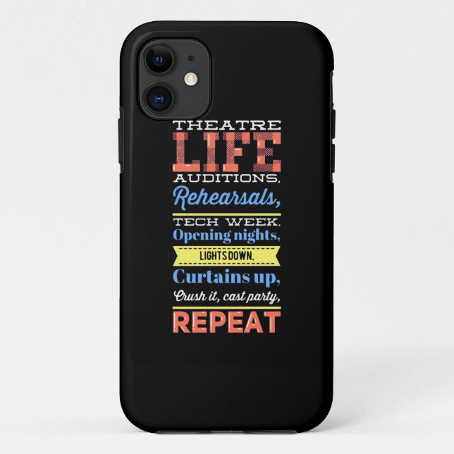 Capa Para iPhone 11 Repetir vida no teatro (Verso)