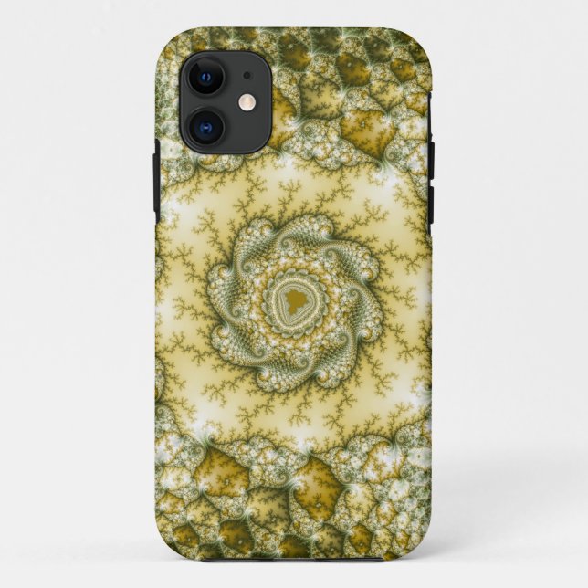 Capa Para iPhone 11 Reptiliano - Arte Fractal (Verso)