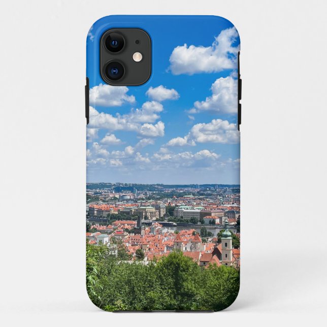 Capa Para iPhone 11 República Checa. Praga. Vista respiratória (Verso)