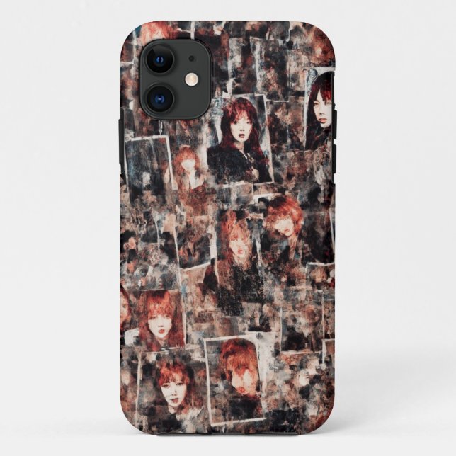 Capa Para iPhone 11 Retrato Artístico Colagem Móvel (Verso)