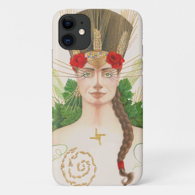 Capa Para iPhone 11 Retrato da Deusa Lughnasadh (Verso)