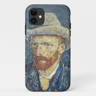 Capa Para iPhone 11 Retrato de auto de Vincent van Gogh com chapéu