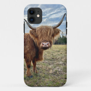 Capa Para iPhone 11 Retrato de Vaca do Land da Escócia