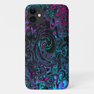 Capa Para iPhone 11 Retro Aqua Magenta e Abstrato preto