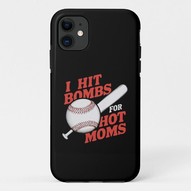 Capa Para iPhone 11 Retro Baseball Engraçado Eu Acertei Bombas Para Mã (Verso)