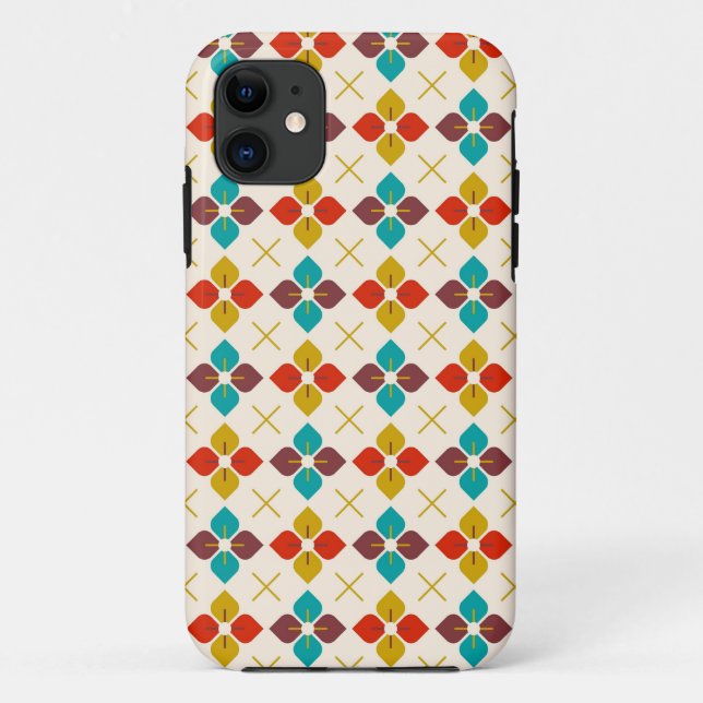 Capa Para iPhone 11 Retro Floral (Verso)