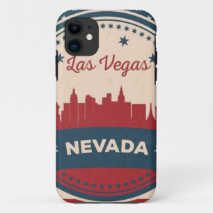 Capa Para iPhone 11 Retro Las Vegas Skyline