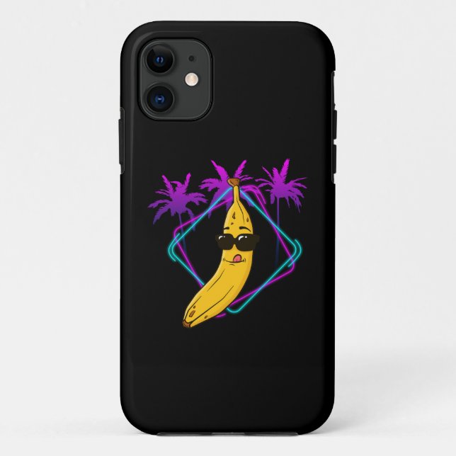 Capa Para iPhone 11 retro legal do partido banana (Verso)