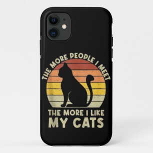Capa Para iPhone 11 Retro Quanto Mais Pessoas Eu Conheço Mais Eu Gosto