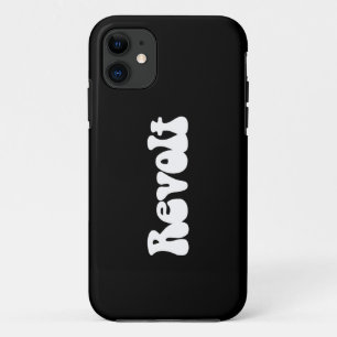 Capa Para iPhone 11 Revolta - Branco sobre Preto