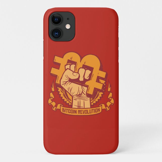 Capa Para iPhone 11 Revolução da Criptomoeda Bitcoin (Verso)