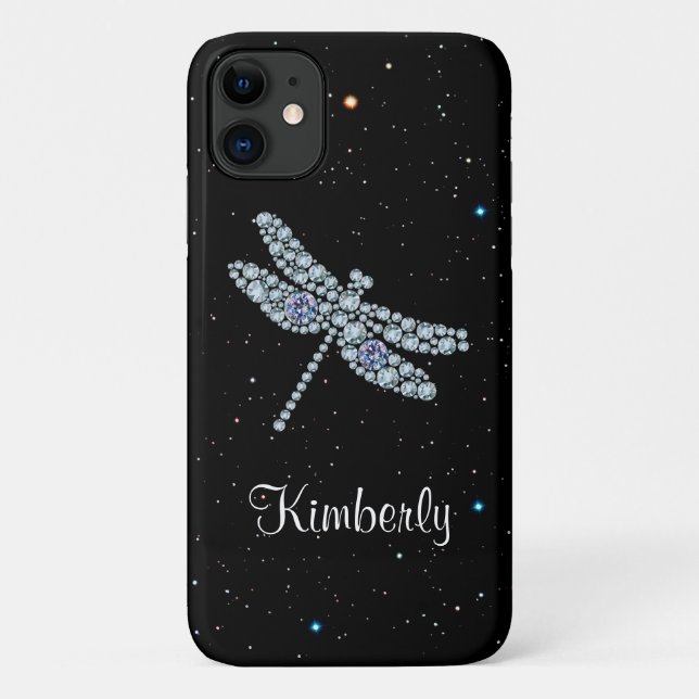 Capa Para iPhone 11 Rhinestones Classic Monogramas Nature Bling (Verso)