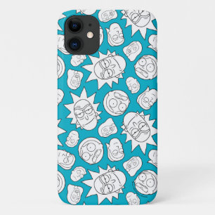 Capa Para iPhone 11 RICK E MORTY™  Padrão de Cabeça da Família Sm