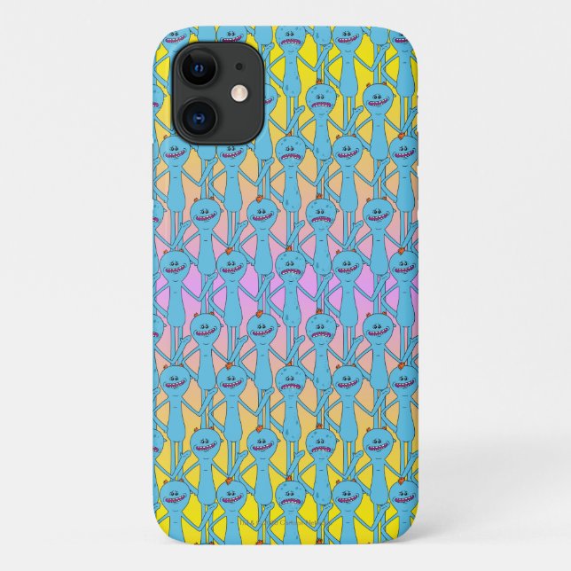 Capa Para iPhone 11 RICK E MORTY™| Rainbow Sr. Meeseeks Pattern (Verso)