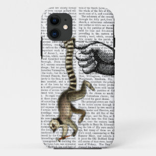 Capa Para iPhone 11 Ring Tailed Lemur no dedo 2