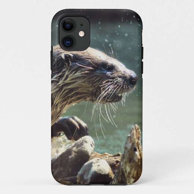 Capa Para iPhone 11 Rio Otter Animal-lover Foto da vida selvagem (Verso)