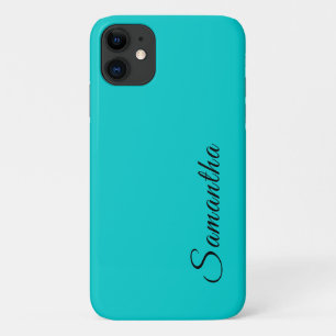 Capa Para iPhone 11 Robin Egg Blue Solid Color Nome Elegante Minimalis