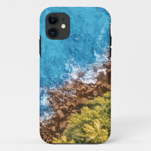 Capa Para iPhone 11 Rochas no mar, acima da vista 1