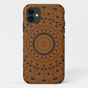 Capa Para iPhone 11 Roda Mandala Marrom...