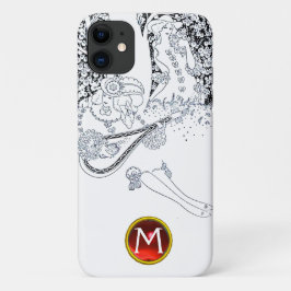 CAPA PARA iPhone 11 ROMANCE/ROMÂNTICOS AMANTES VERMELHOS BRANCOS NEGRO