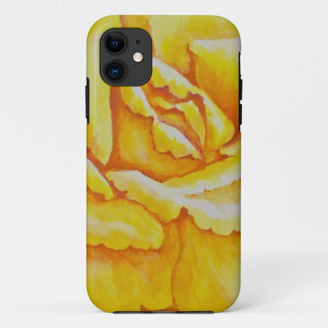 Capa Para iPhone 11 Rosa amarelo (Verso)