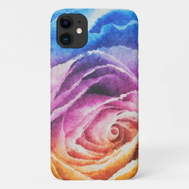 Capa Para iPhone 11 Rosa arco-íris (Verso)